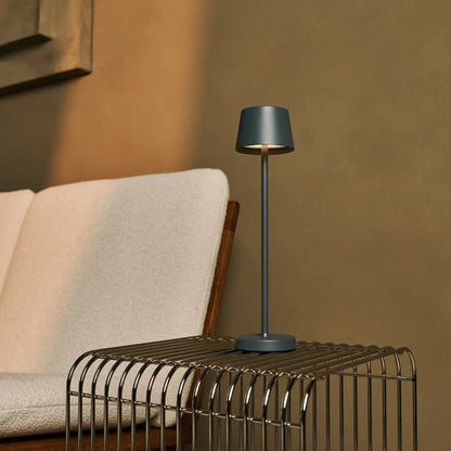 Vondel Mini Stone Gray Oplaadbare en draadloze lamp - draadloos oplaadbaar via laadstation
