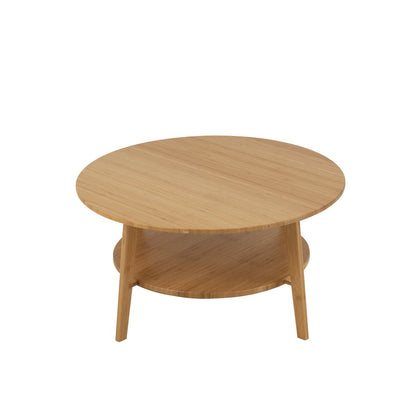 J-Line bijzettafel Rond - bamboe - naturel - large