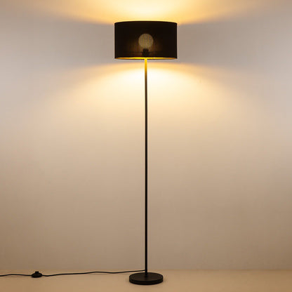 Home Sweet Home Cylindrische Corduroy Vloerlamp - Black - ø40 x 165cm