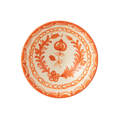 J-Line Lebrillo Schaal Granada Keramiek Wit/Oranje