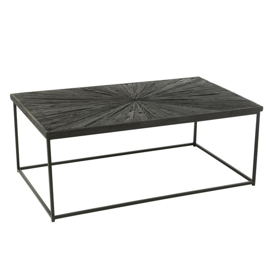 J-Line Salontafel Shanil Hout/Ijzer Zwart - 120.5 x 70 x 47 cm