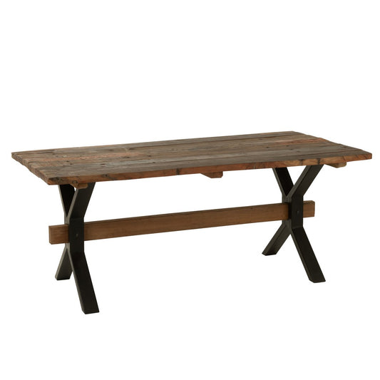 J-Line Eettafel Verouderd Hout Bruin