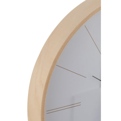 J-Line klok Chris - hout - naturel - Ø 40 cm