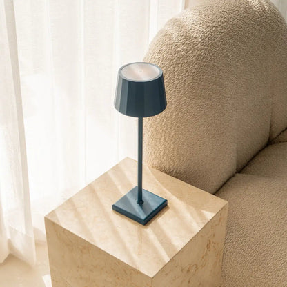 Wouter delftware blauw oplaadbare tafellamp-draadloos opladen, dimable, 120 uur batterijduur