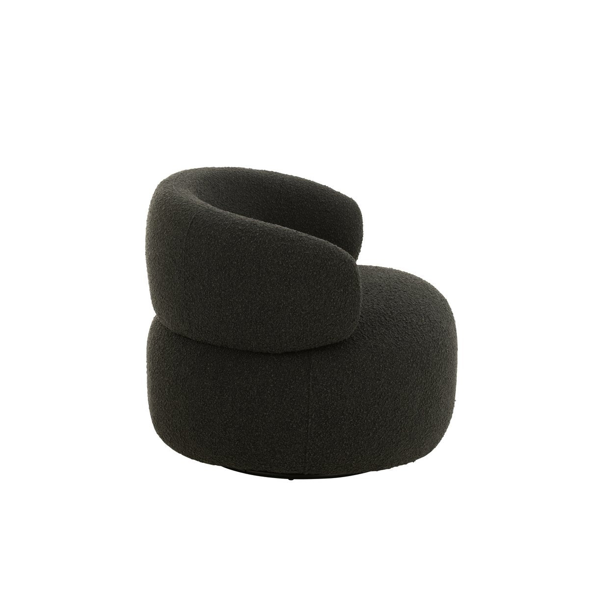 J-Line Zetel Draaiend Rond Schuim Zwart