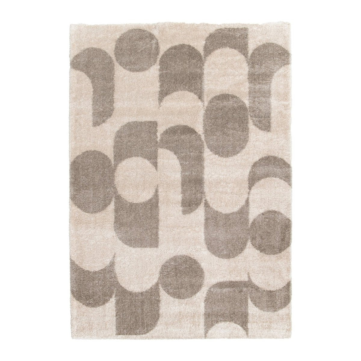 Ultrasoft tapijt in gerecyclede polyester neutrale tonen retro