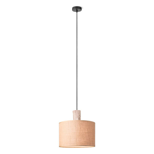 Home Sweet Home Hanglamp Linnen - hout - 30x30x140cm