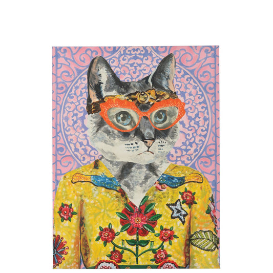 J-Line Wanddecoratie Kat Popart Canvas Mix Large