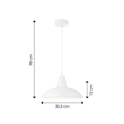Home Sweet Home Hanglamp Altis - E27, Wit, 29x100cm