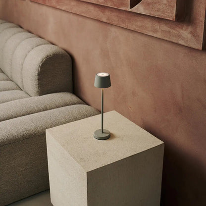 Vondel Mini Shadow Gray Oplaadbare en draadloze lamp - draadloos oplaadbaar via laadstation