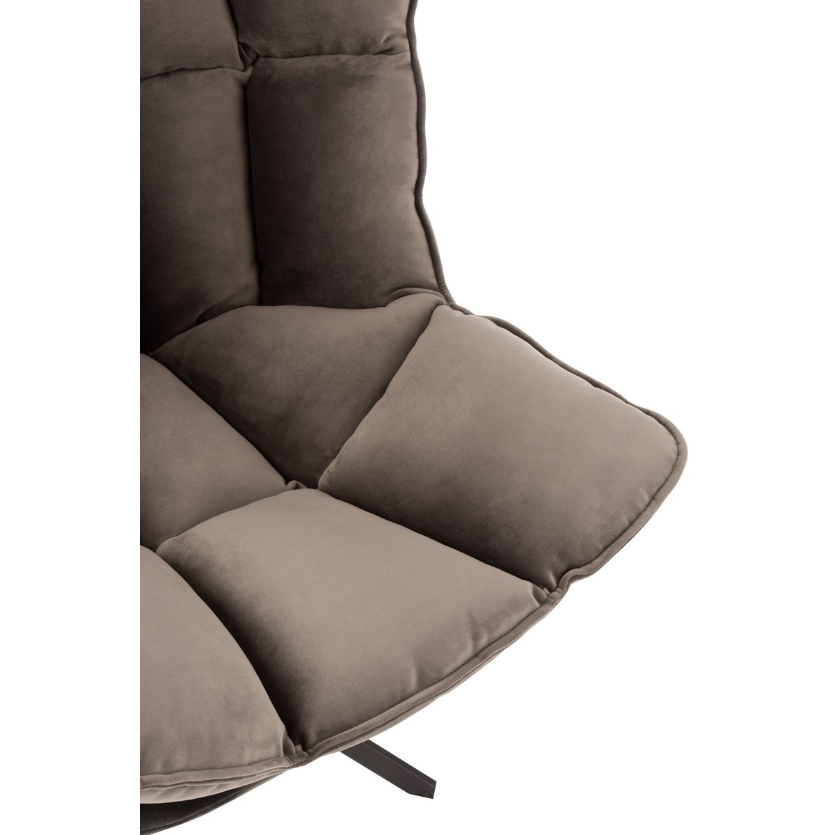 J-Line stoel Relax Kussen op frame - textiel/metaal - grijs