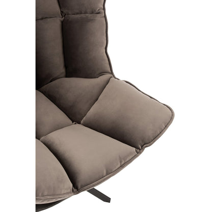 J-Line stoel Relax Kussen op frame - textiel/metaal - grijs