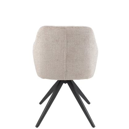 J-Line stoel Louna - ijzer/acryl - beige/lichtgrijs