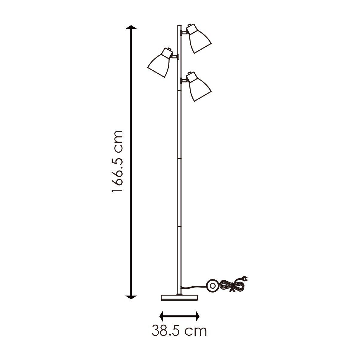 Home Sweet Home 3L Vloerlamp zwart - Moderne Vloerlamp Zwart