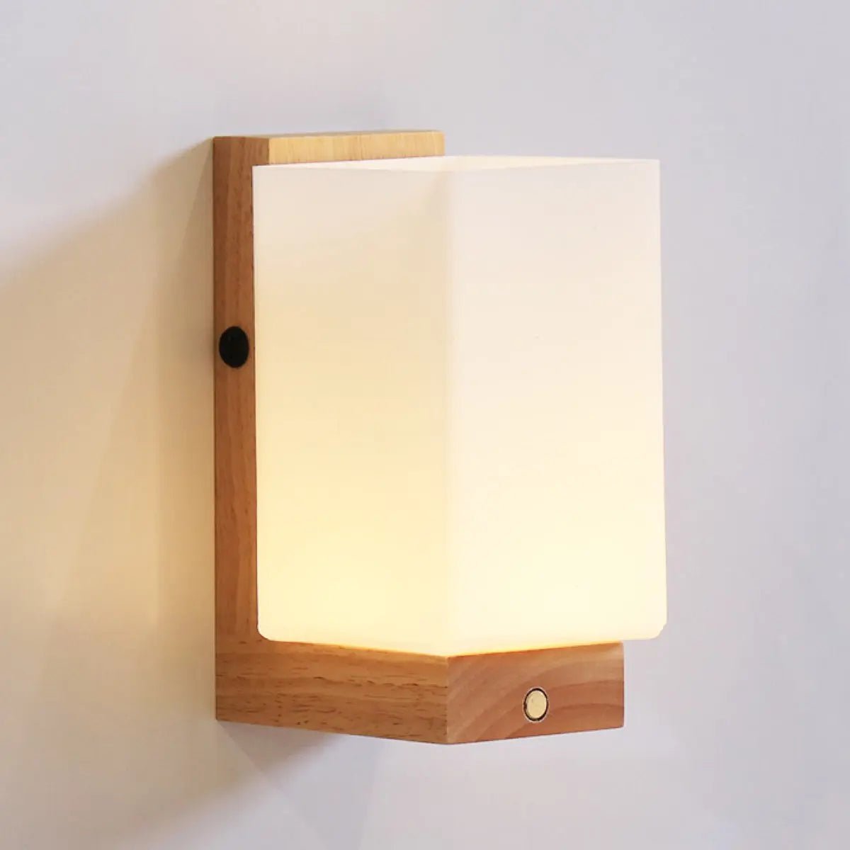 Bowie lichtbruin oplaadbare houten wandlamp - draadloze, dimbare en stijlvolle verlichting