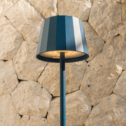 Wouter delftware blauw oplaadbare tafellamp-draadloos opladen, dimable, 120 uur batterijduur