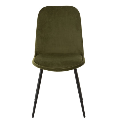 J-Line Stoel Claire Metaal/Textiel Groen