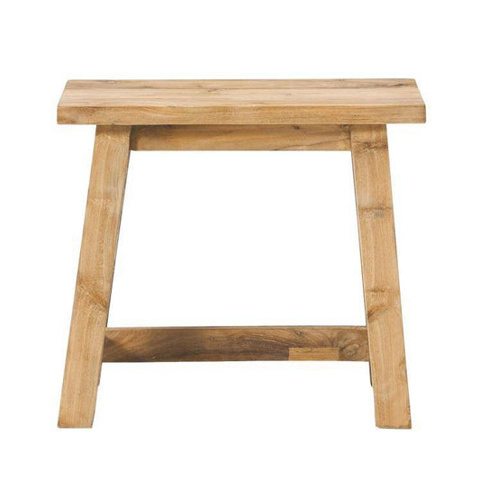 HSM Collection-Rechthoekige Kruk Lawas-50x27x46-Naturel-Teak