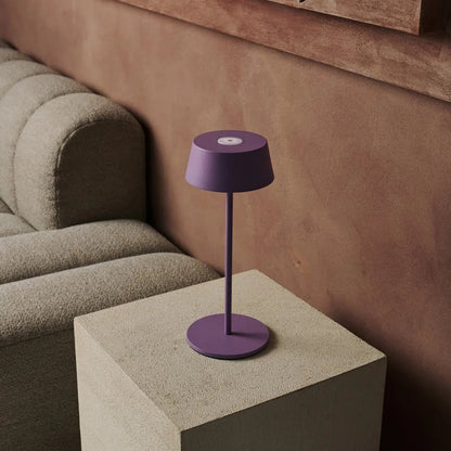 Hugo Violet Lila Oplaadbare tafellamp - Stijlvol, dimbare lamp & draadloos