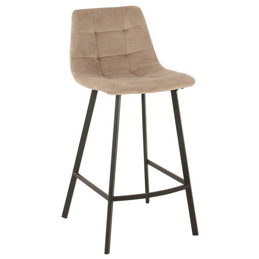 J-Line barstoel Olivier - textiel/metaal - beige
