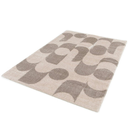 Ultrasoft tapijt in gerecyclede polyester neutrale tonen retro