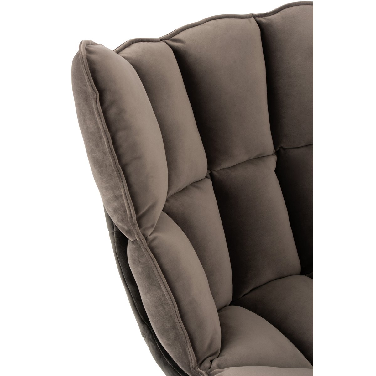 J-Line stoel Relax Kussen op frame - textiel/metaal - grijs