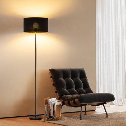 Home Sweet Home Cylindrische Corduroy Vloerlamp - Black - ø40 x 165cm