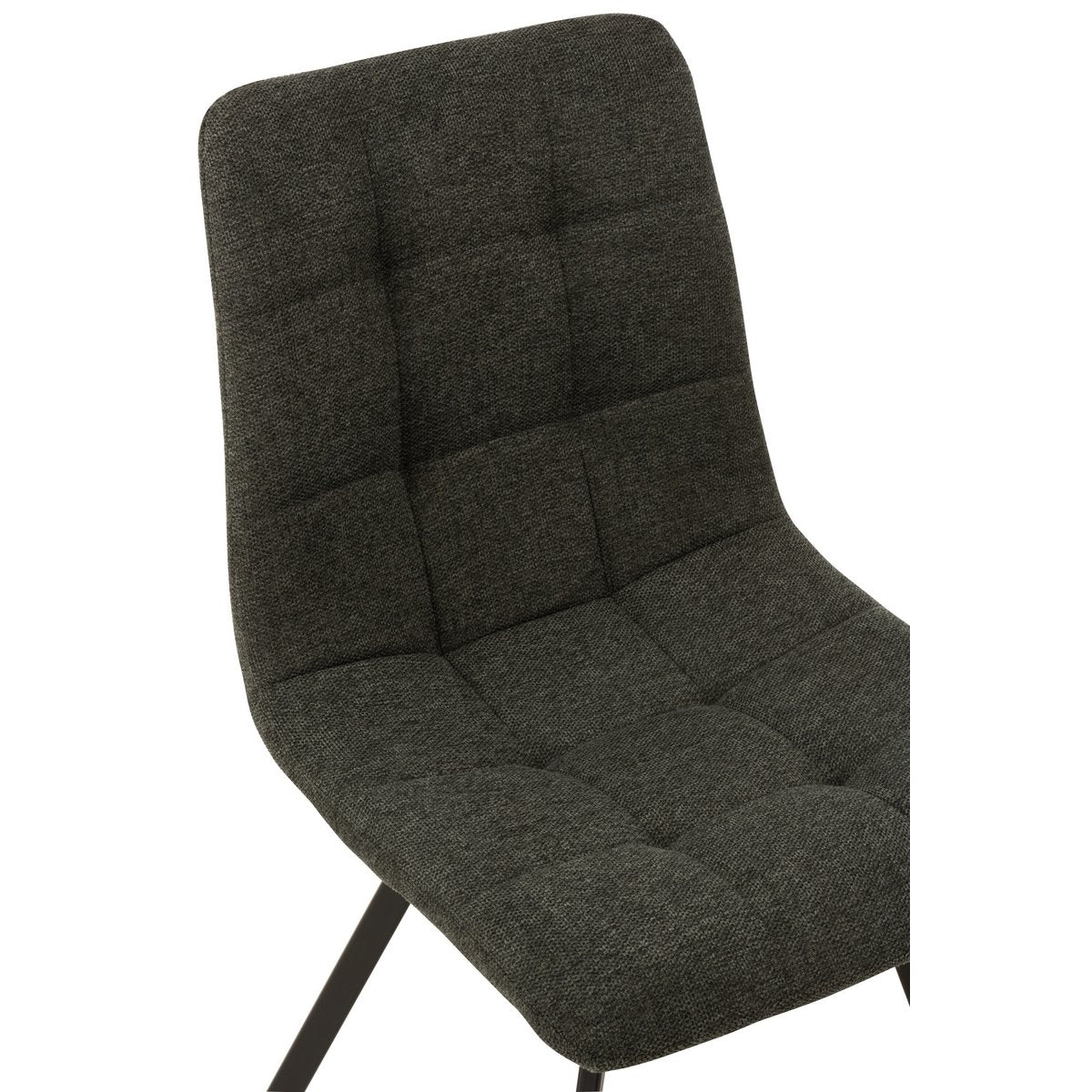 J-Line Stoel Babette Textiel/Metaal Donker Grijs
