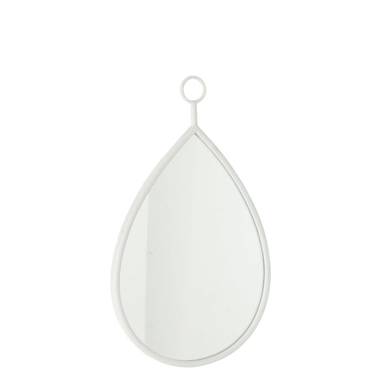 J -Line Spiegel Drop - Glas - Wit - Medium - 37 x 61,5 cm