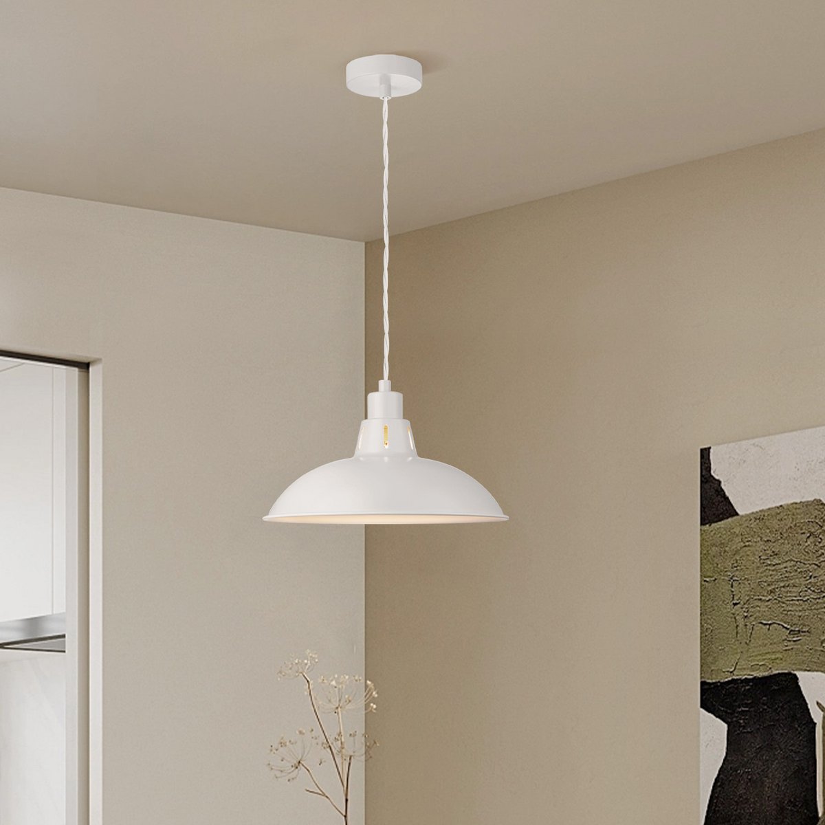 Home Sweet Home Hanglamp Altis - E27, Wit, 29x100cm