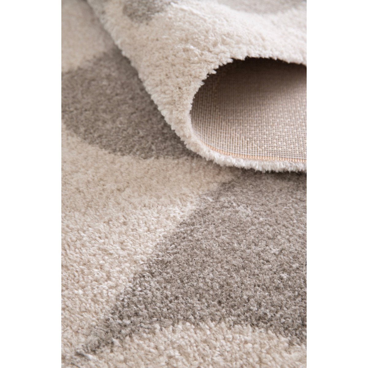 Ultrasoft tapijt in gerecyclede polyester neutrale tonen retro