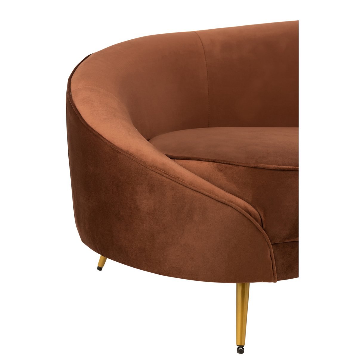 J-Line sofa Elisabeth - textiel/metaal - bruin
