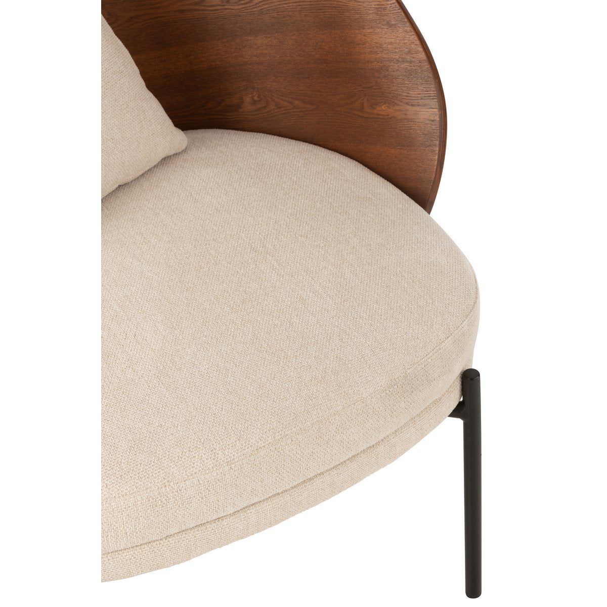J-Line Loungestoel Multiplex/Metaal Bruin/Beige