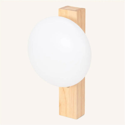 Matthew lichtbruin stijlvol houten draadloze wandlamp - oplaadbaar en dimpelbaar