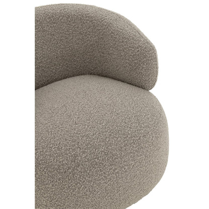 J-Line Zetel Draaiend Rond Schuim Taupe