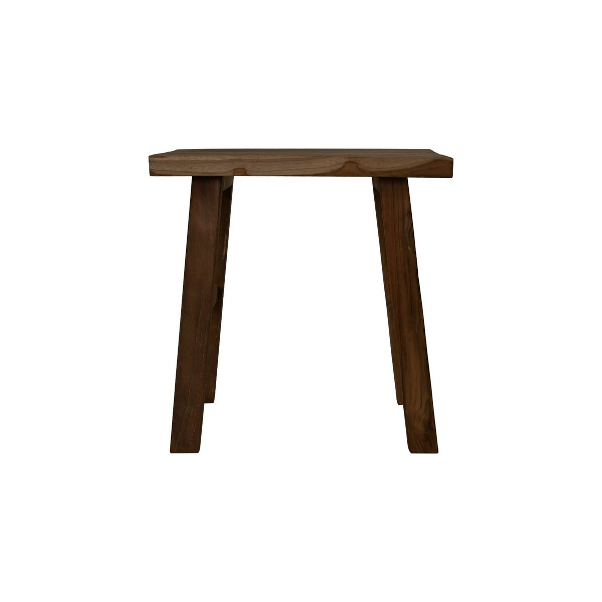 HSM Collection-Rechthoekige Kruk-45x29x45-Naturel-Teak