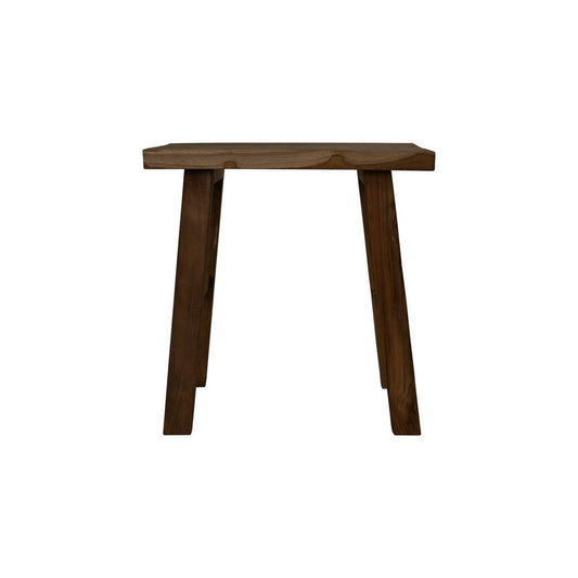 HSM Collection-Rechthoekige Kruk-45x29x45-Naturel-Teak