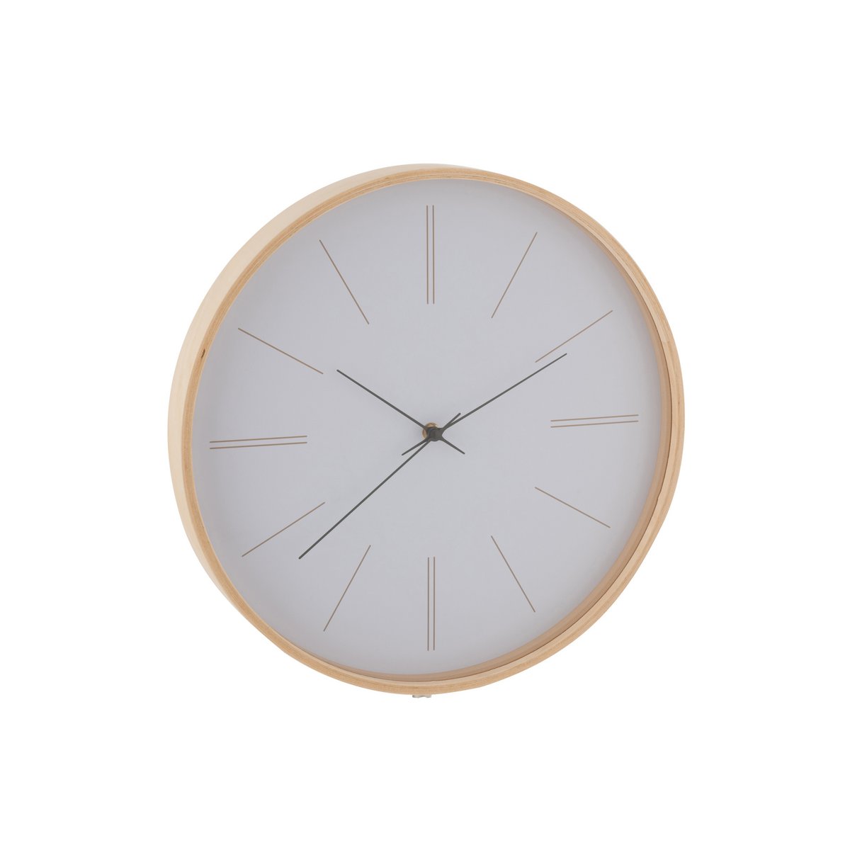 J-Line klok Chris - hout - naturel - Ø 40 cm