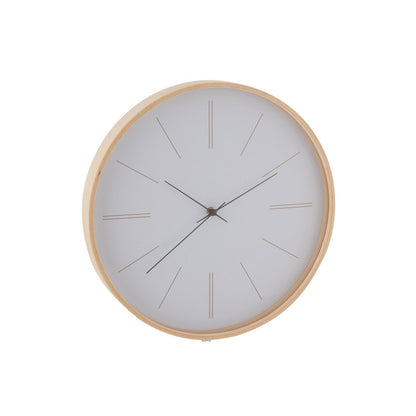 J-Line klok Chris - hout - naturel - Ø 40 cm