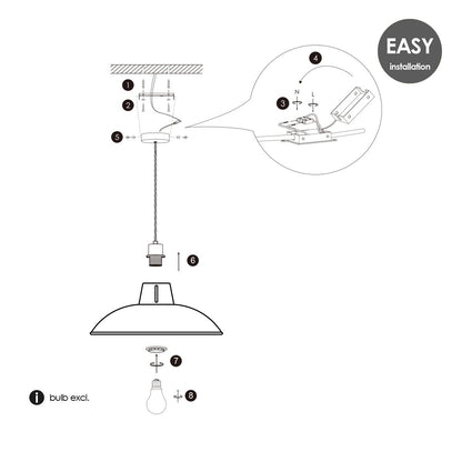 Home Sweet Home Hanglamp Altis - E27, Wit, 29x100cm