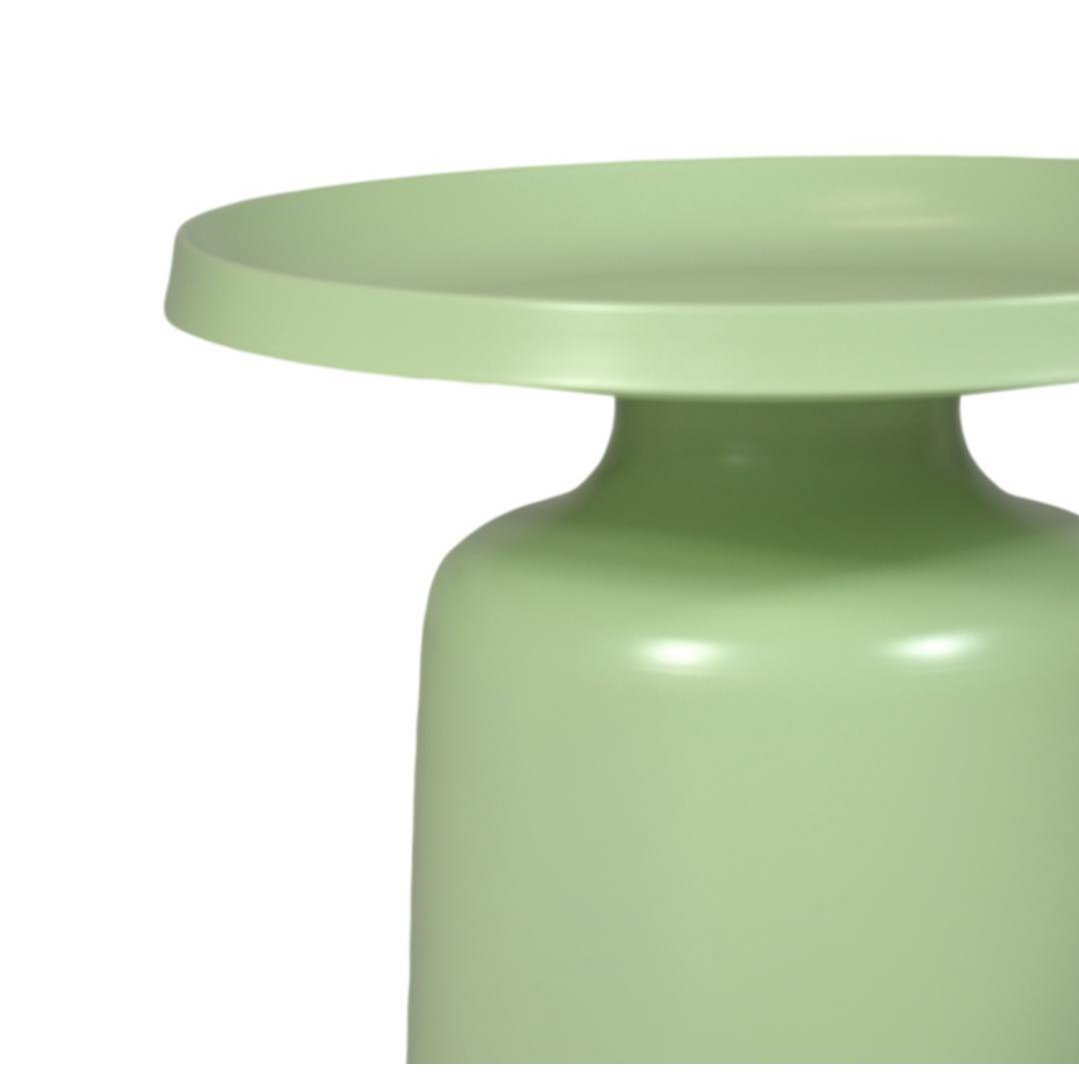 HSM Collection-Ronde Bijzettafel Mara-50x50x42-Licht Groen-Metaal