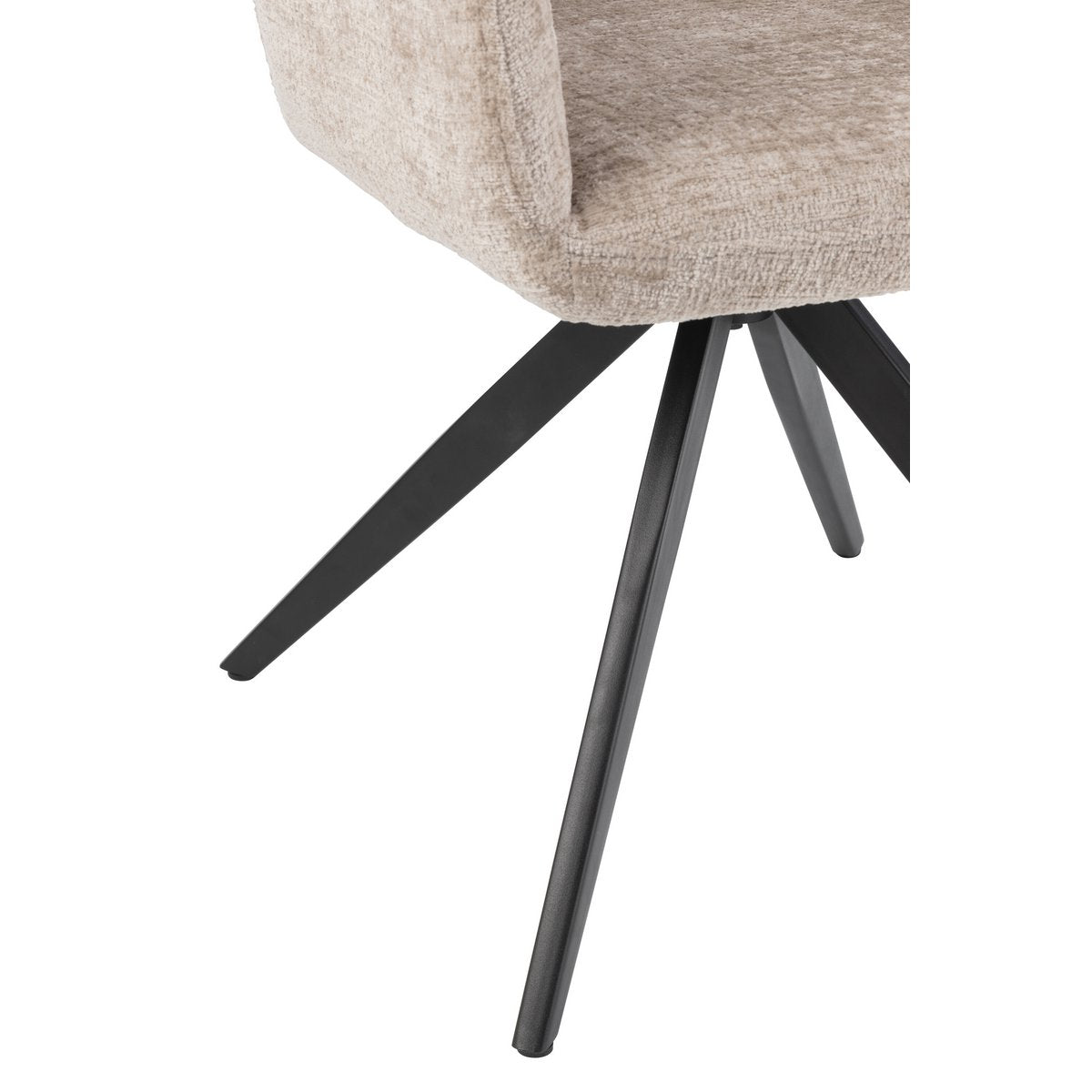 J-Line stoel Louna - ijzer/acryl - beige/lichtgrijs