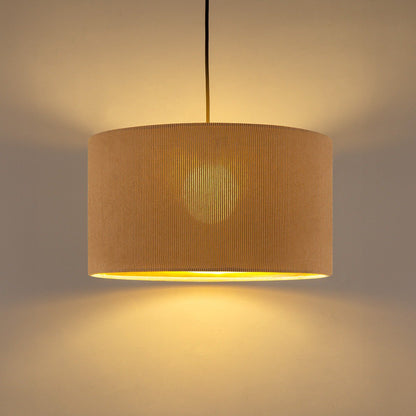 Home Sweet Home Cylindrische Corduroy Hanglamp - Karamel ø40 x 126cm