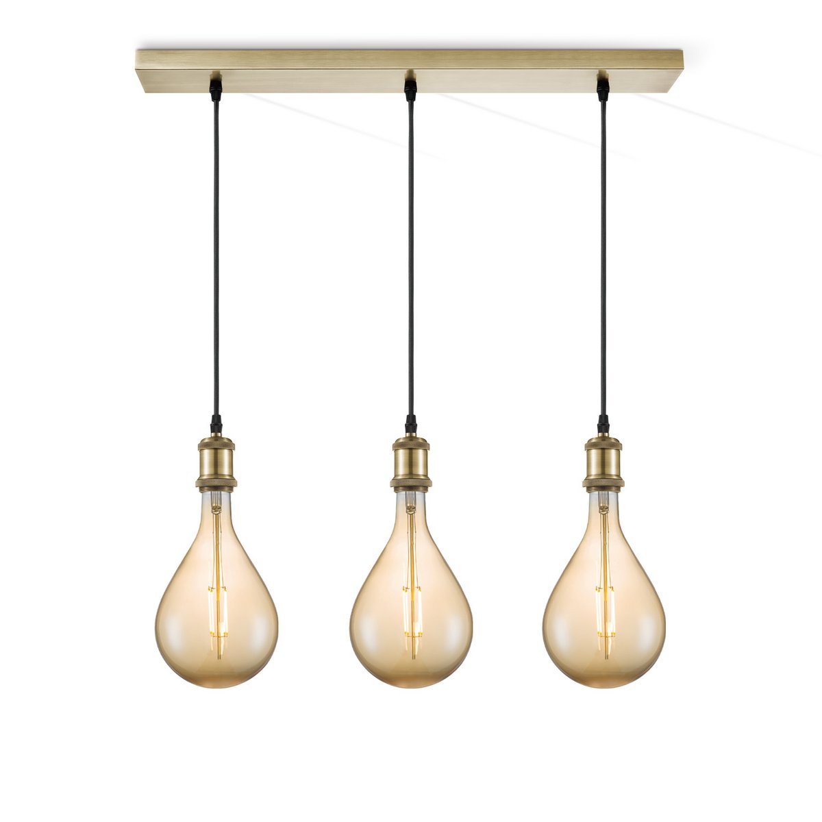 Home Sweet Home hanglamp vintage Pear LED 3L G160 dimbaar E27 amber