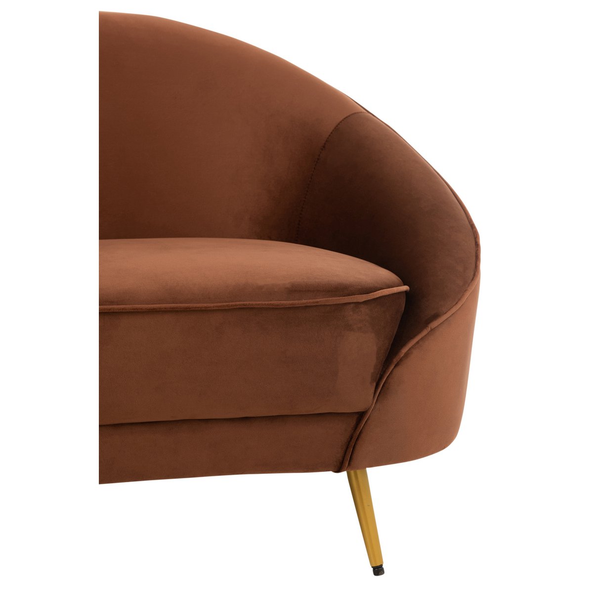 J-Line sofa Elisabeth - textiel/metaal - bruin