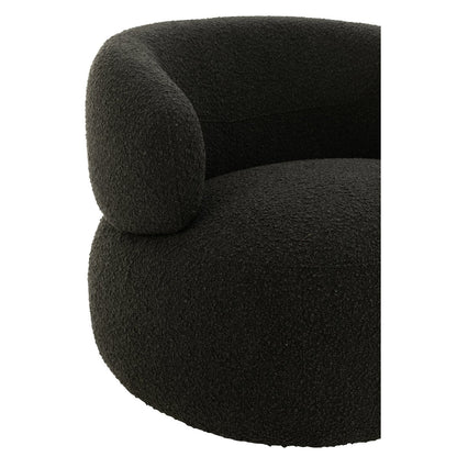 J-Line Zetel Draaiend Rond Schuim Zwart