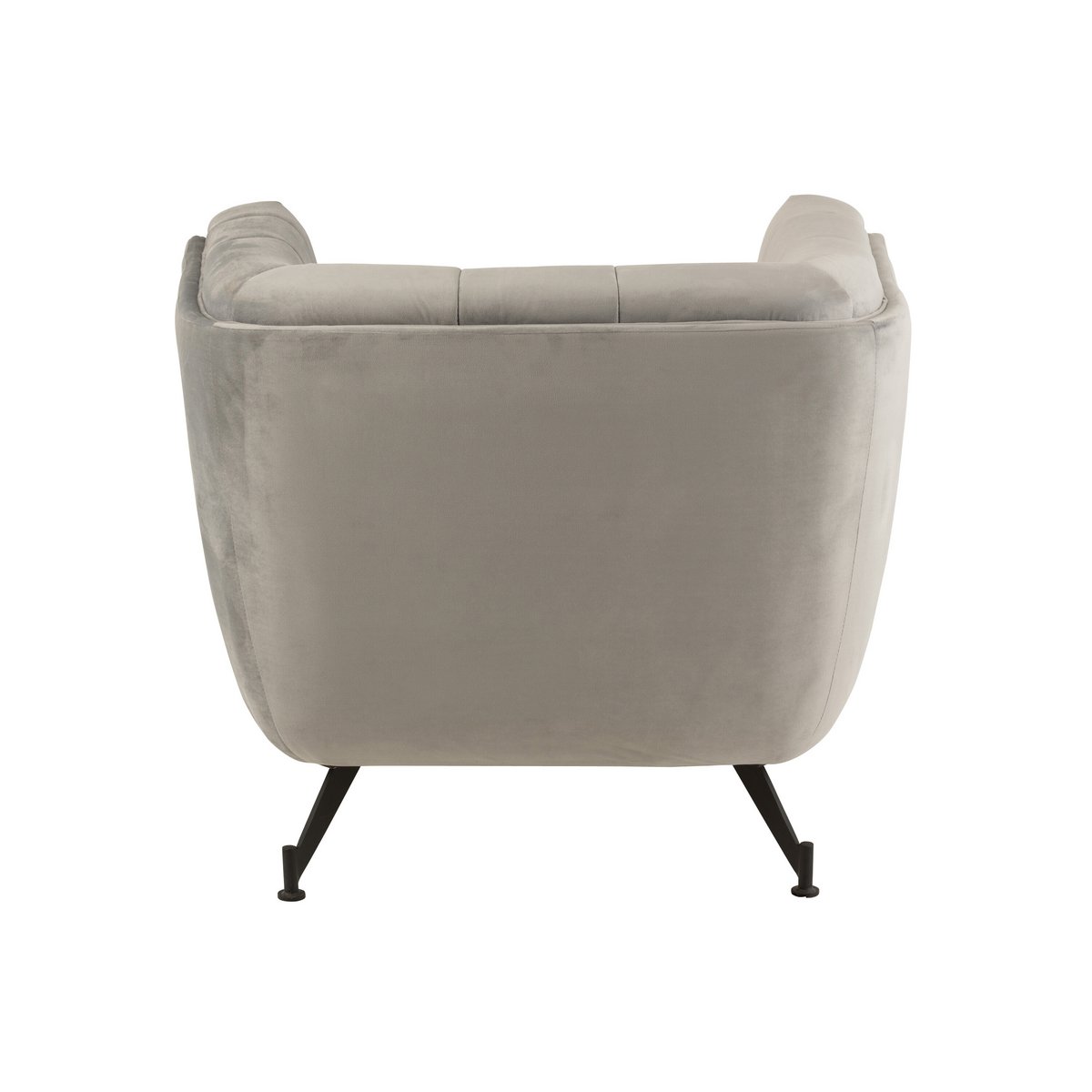 J-Line zetel Lounge - 1 pers - textiel/metaal - lichtgrijs