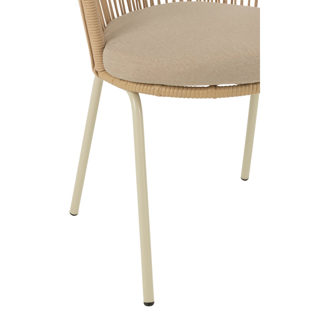 J-Line Stoel Toa Metaal/Koord Beige