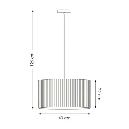 Home Sweet Home Cylindrische Corduroy Hanglamp - Karamel ø40 x 126cm