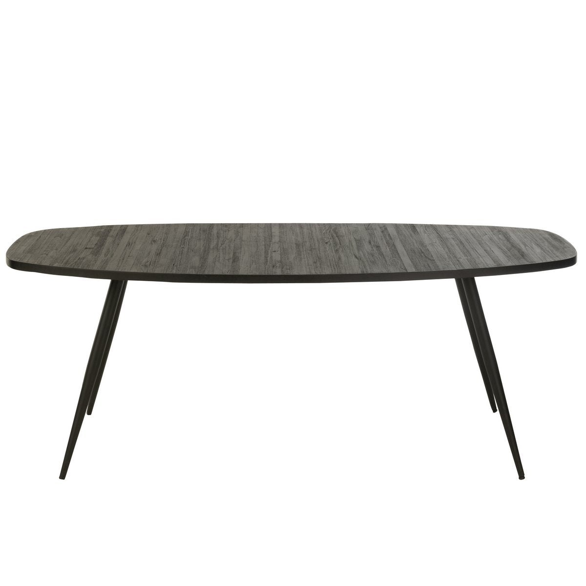 J-Line eettafel Ovaal Gerecycleerd - hout - zwart
